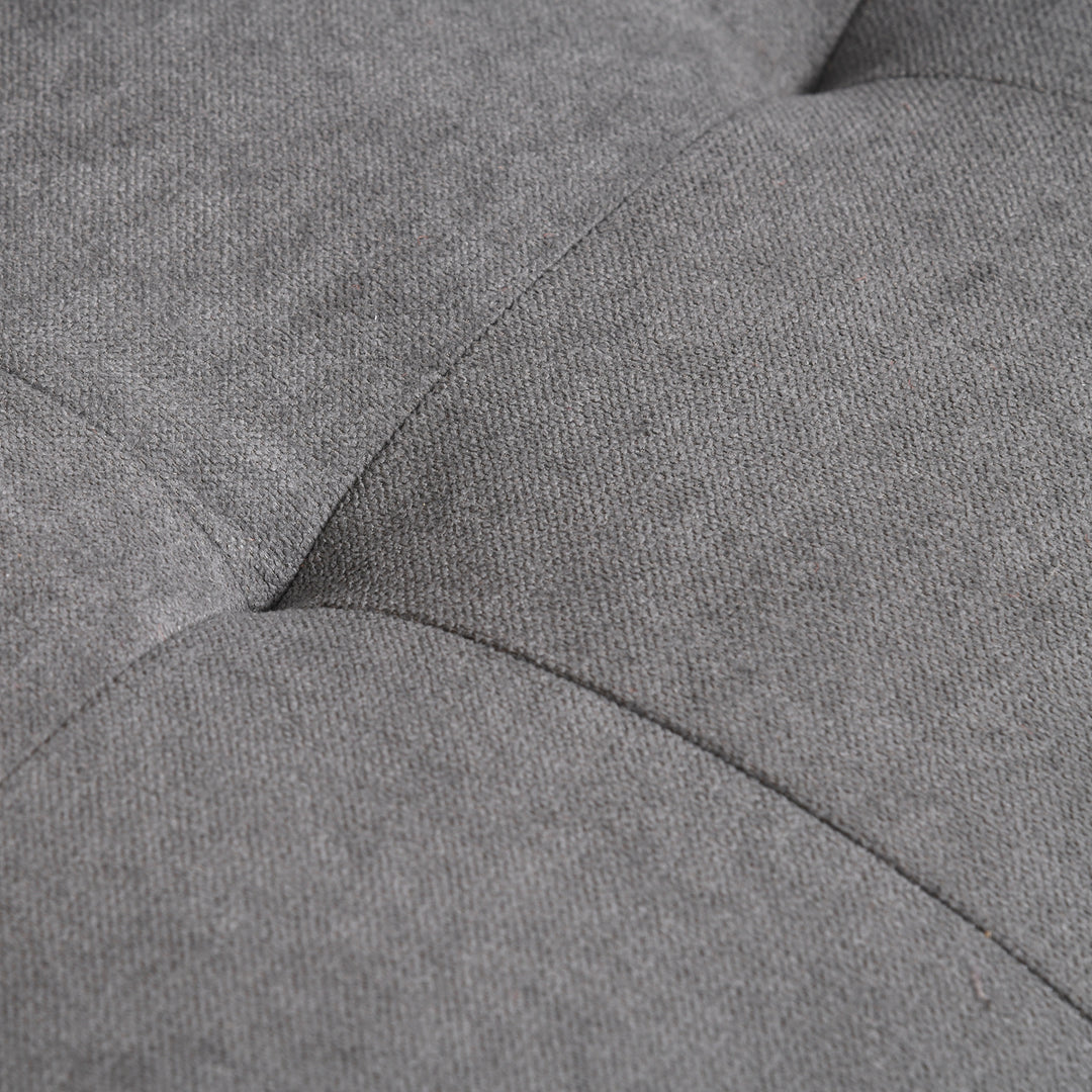 2-personers sofa, sofa med opbevaring, træben, polstret sofa med fløjlslook til stue, soveværelse, 117 x 62 x 78 cm, grå