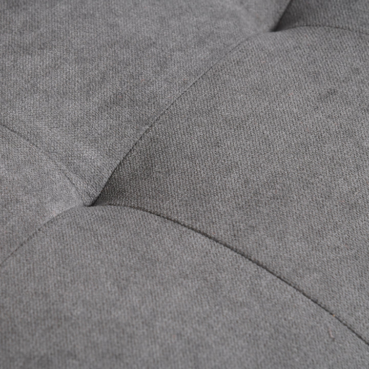 2-personers sofa, sofa med opbevaring, træben, polstret sofa med fløjlslook til stue, soveværelse, 117 x 62 x 78 cm, grå