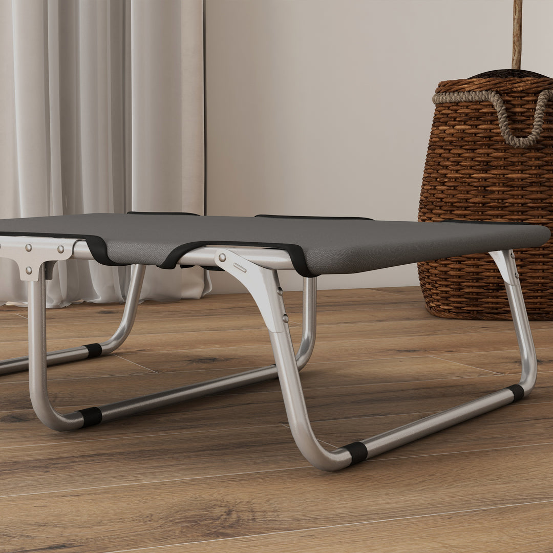 Hundeseng, foldbar, robust og komfortabel, op til 10 kg, 71 x 58 x 20 cm, grå