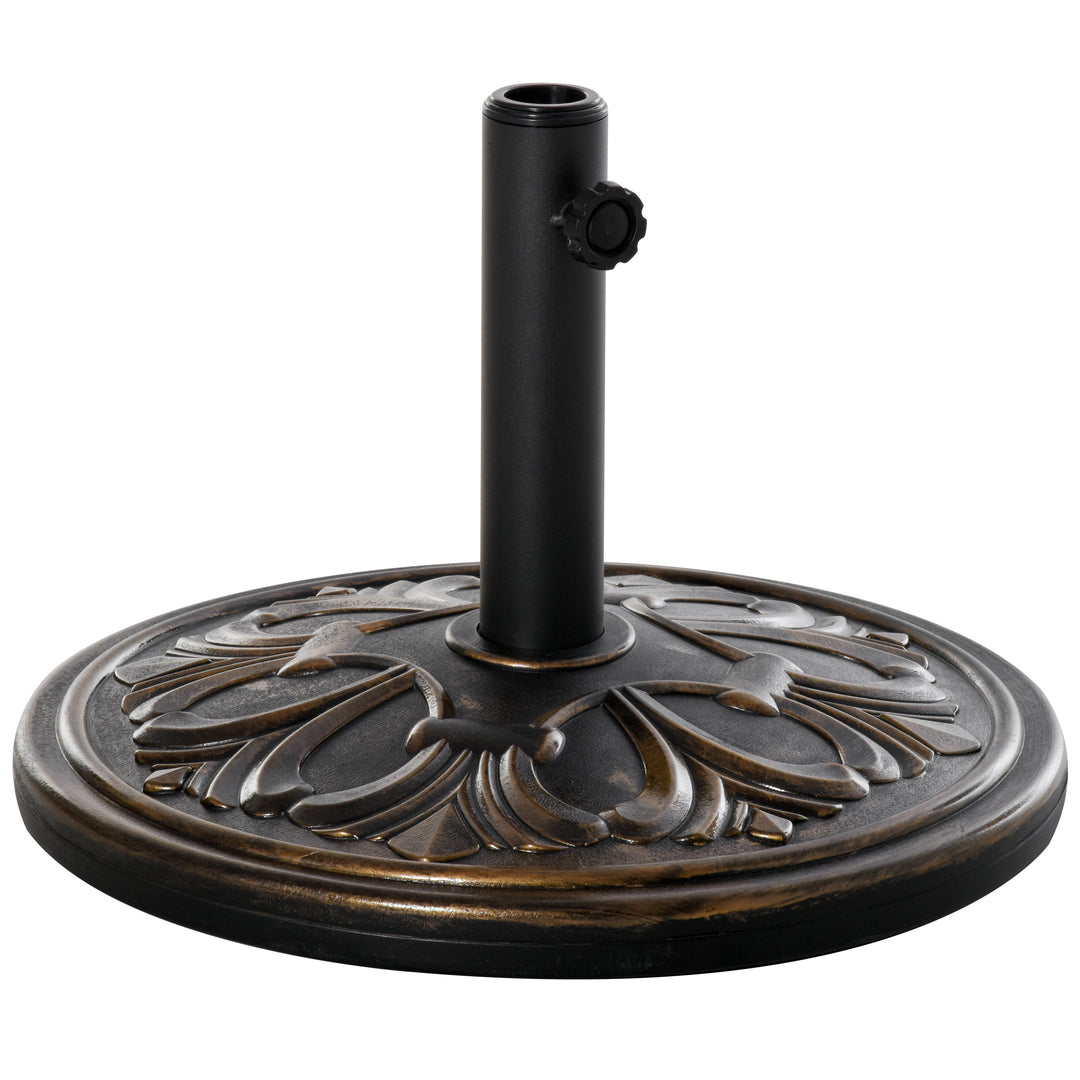 Parasolfod 13 kg, paraplystativ til paraplystænger med en diameter på 35 mm/38 mm/48 mm, paraplyholder til have, balkon, antik bronze