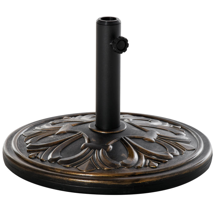 Parasolfod 13 kg, paraplystativ til paraplystænger med en diameter på 35 mm/38 mm/48 mm, paraplyholder til have, balkon, antik bronze
