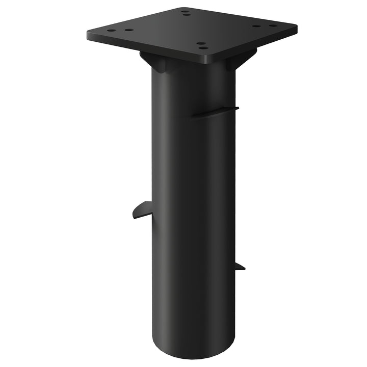Paraplystativ, parasolfod, jordholder til parasoller, fast installation, metal, mørkegrå