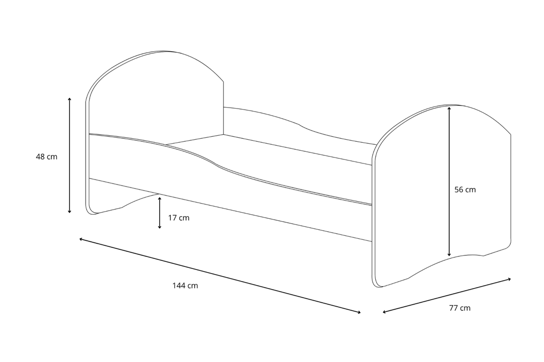 Enkeltseng Luk 140x70