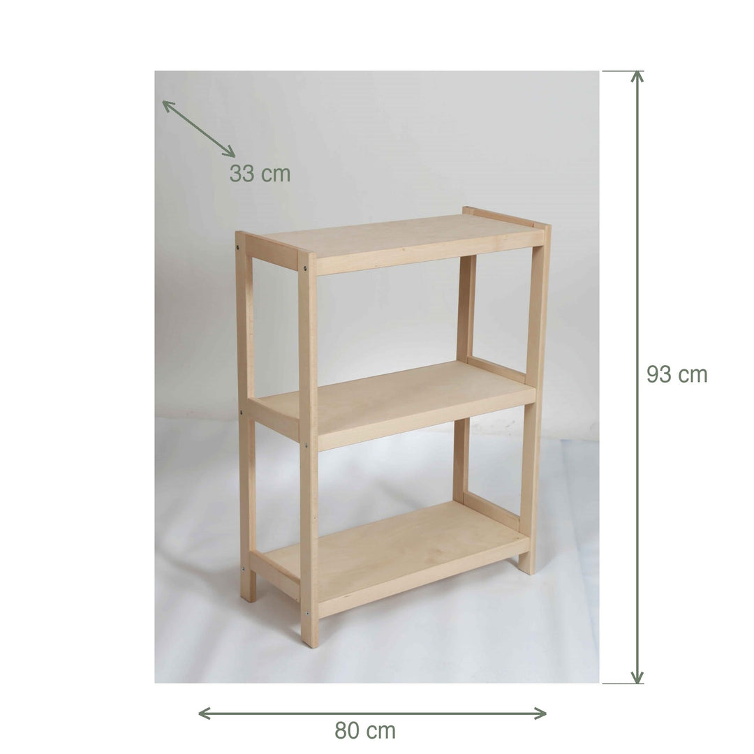 Måldiagram for reol 93 x 80 x 33 cm