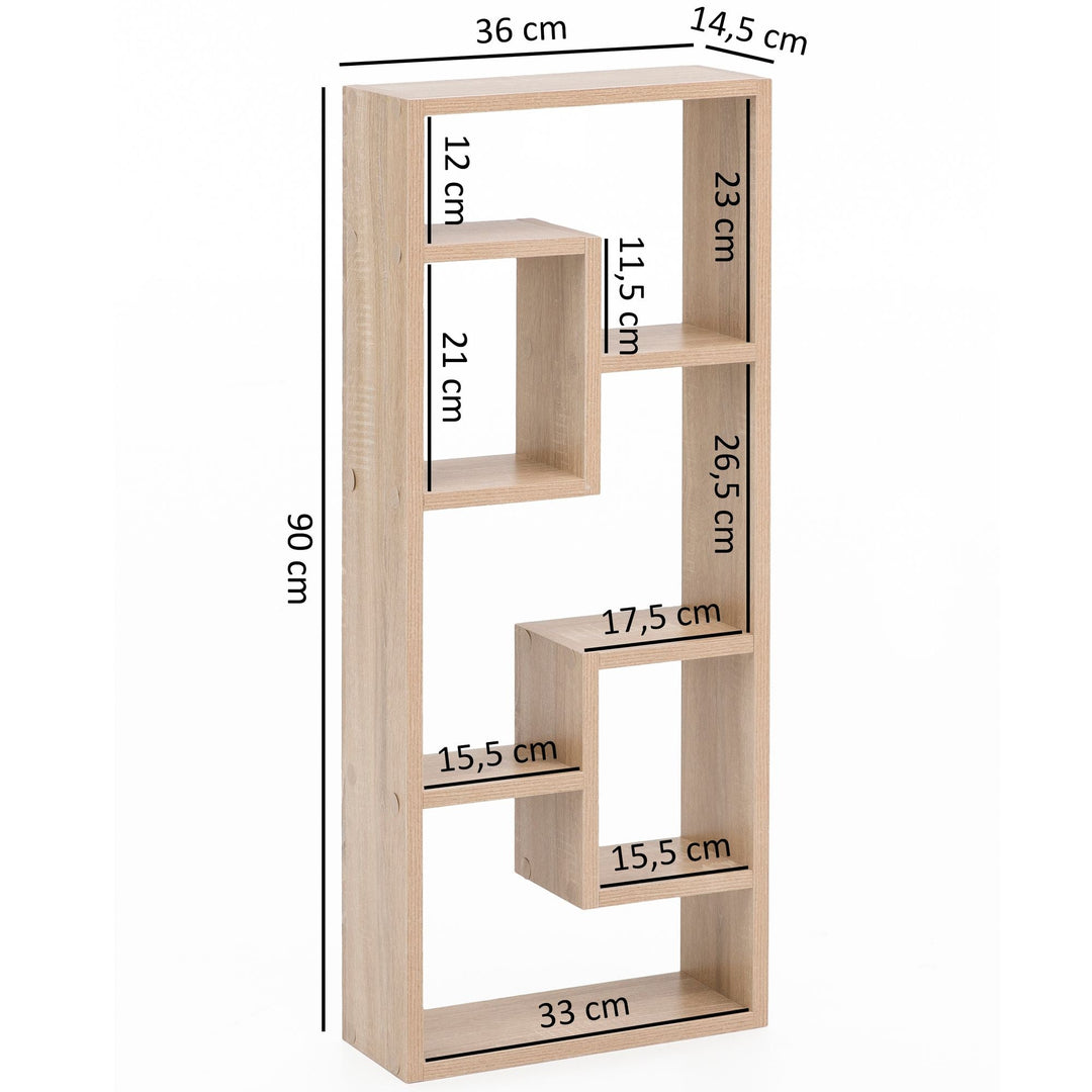 Måldiagram for hængende vægreol 36 x 90 x 14,5 cm