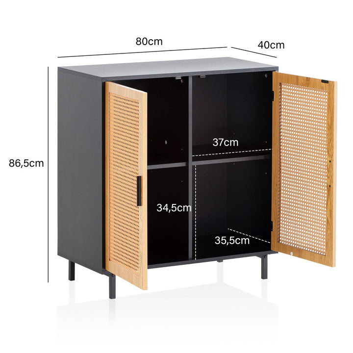 Måldiagram for kommode 80 x 86,5 x 40 cm