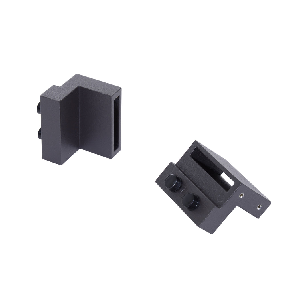 Glideskinnesæt til skydedøre, metal, 2 m, maks. 100 kg lasteevne, brun