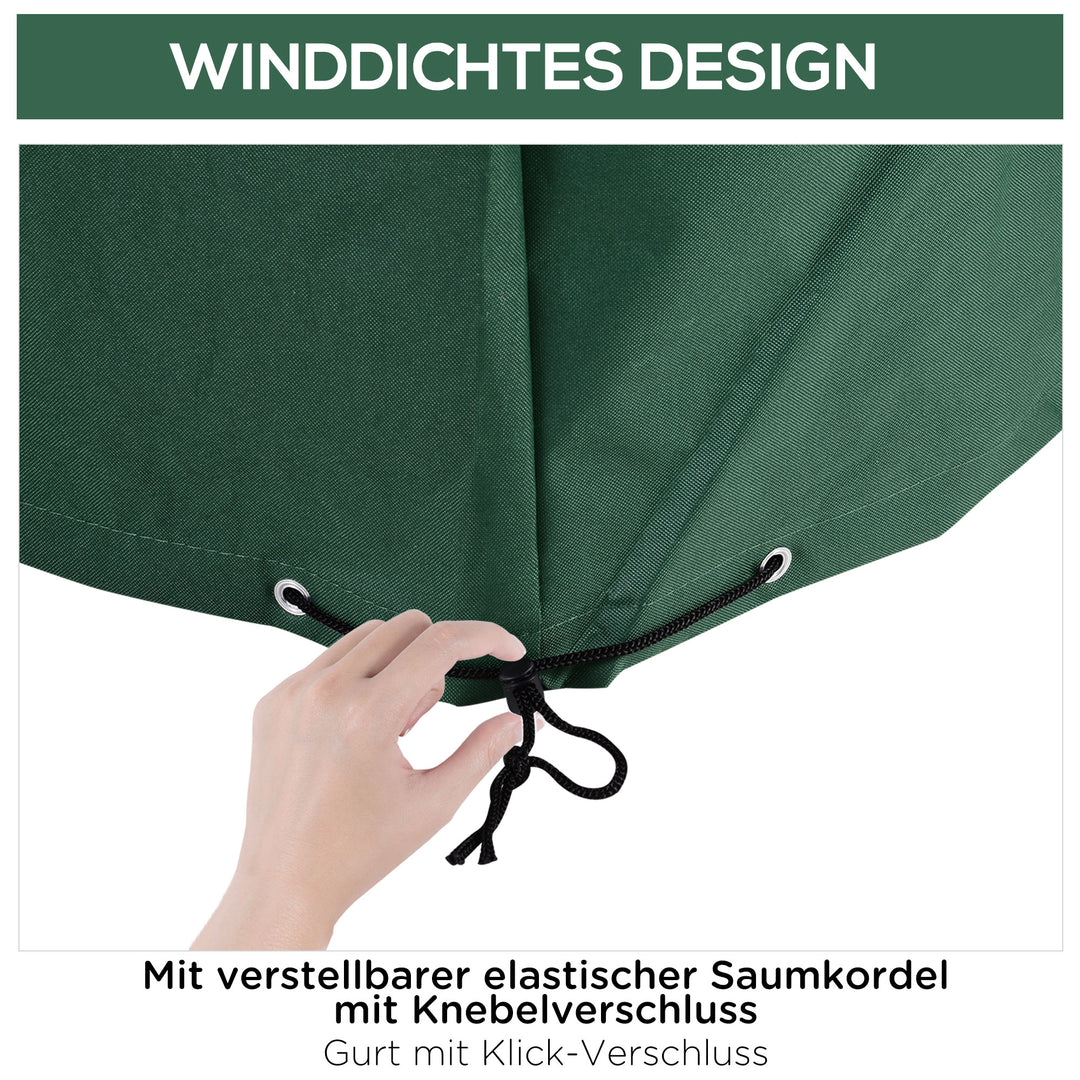 Beskyttelsesovertræk til havemøbler 600d oxford grøn 135 x 135 x 75 cm