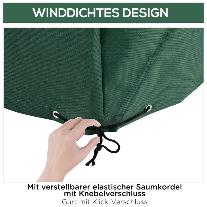 Beskyttelsesovertræk til havemøbler 600d oxford grøn 135 x 135 x 75 cm