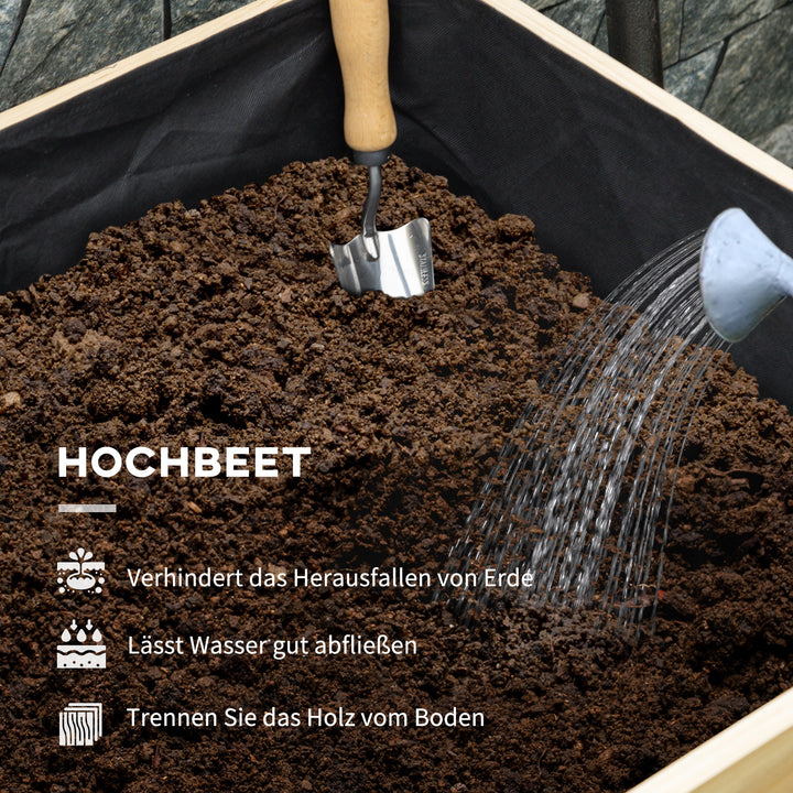 2-I-1 højbed plantekasse koldramme drivhus, 86 cm x 60 cm x 165 cm, naturlig + grøn