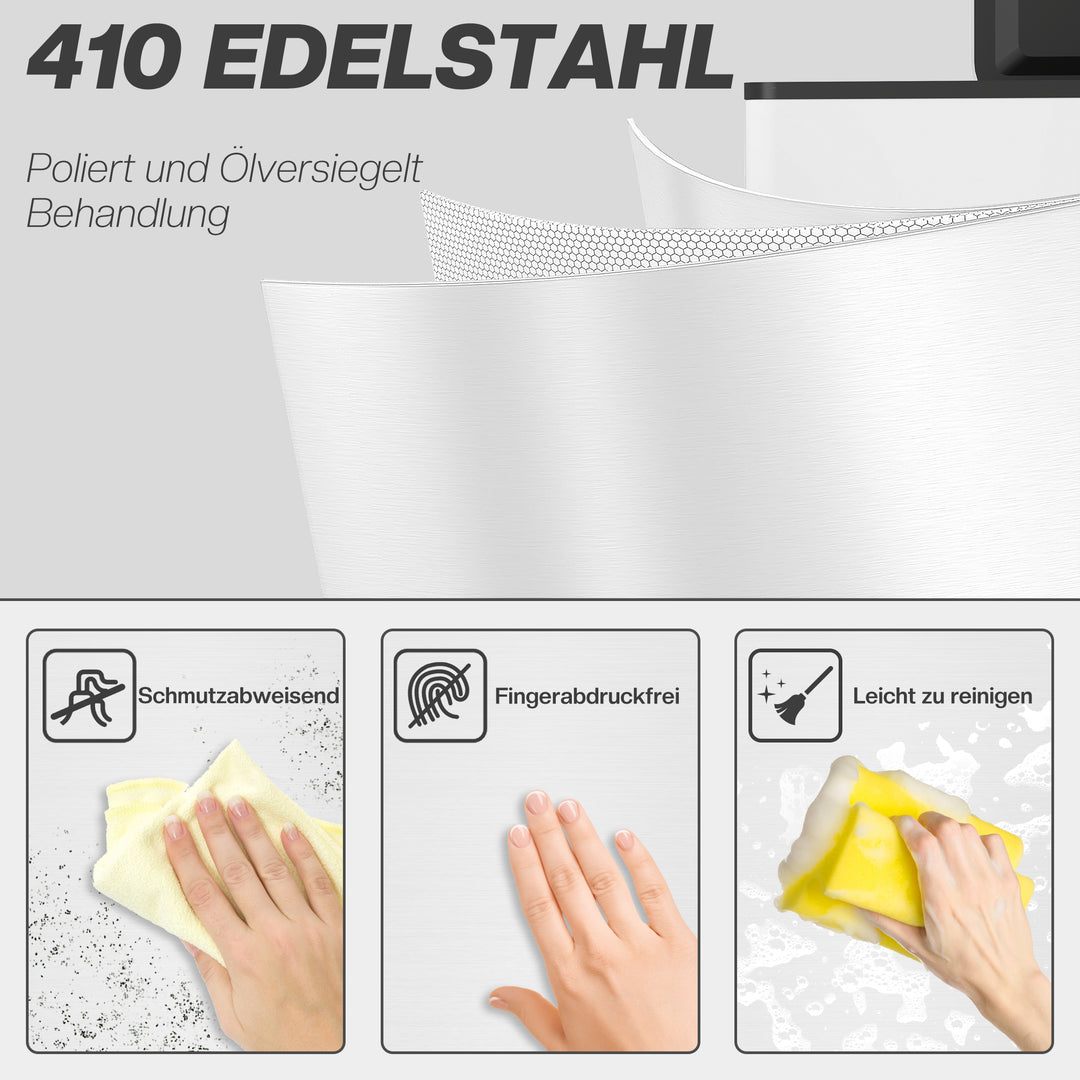 20L affaldsbeholder, soft-close låg, deodorantrum, fingeraftrykssikker, rustfrit stål, hvid