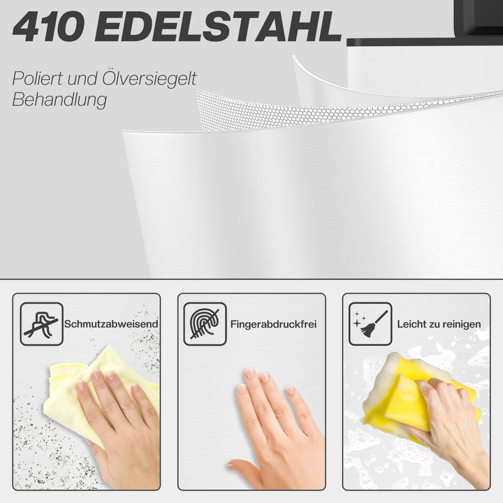 20L affaldsbeholder, soft-close låg, deodorantrum, fingeraftrykssikker, rustfrit stål, hvid