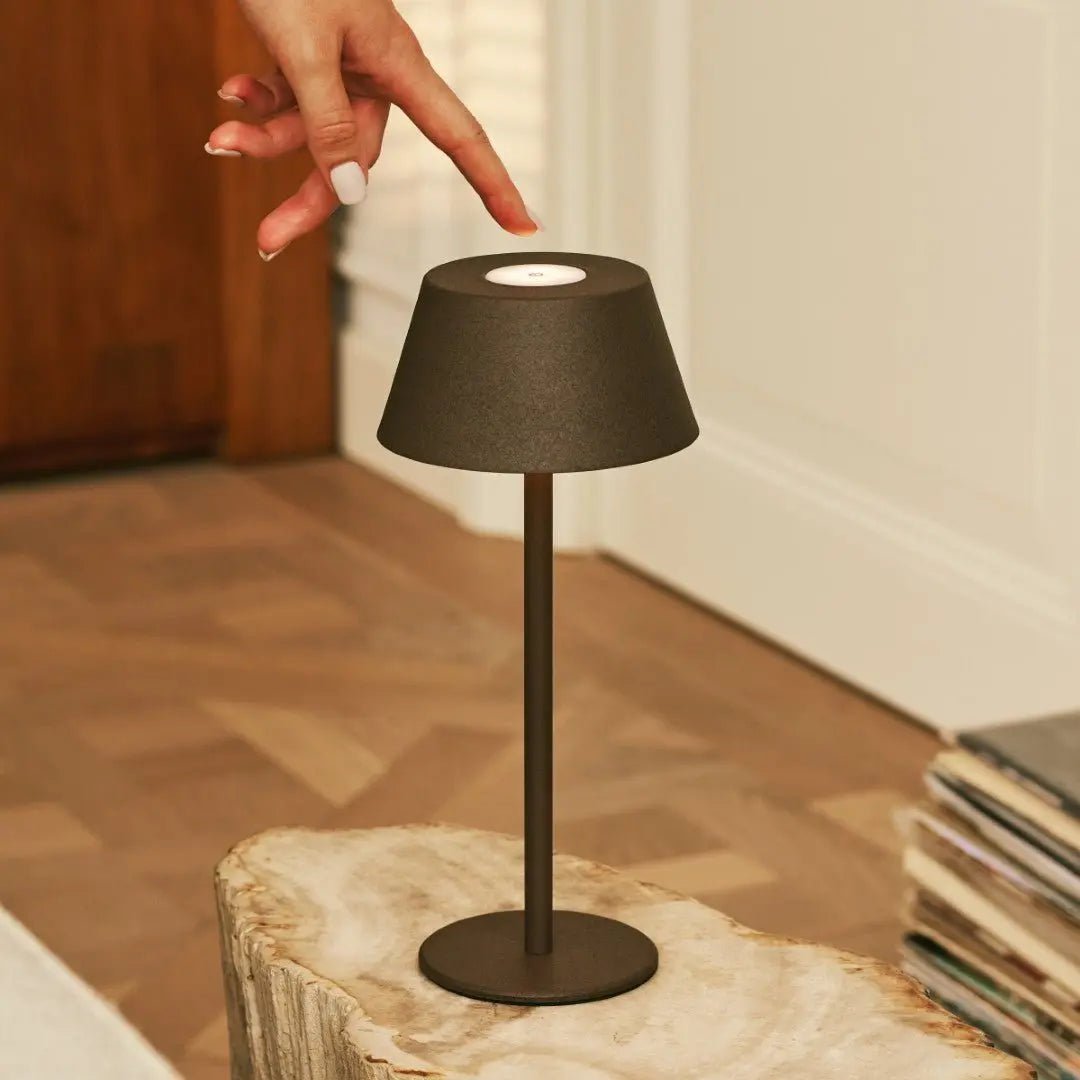 Milou Mocha Brown genopladelig bordlampe