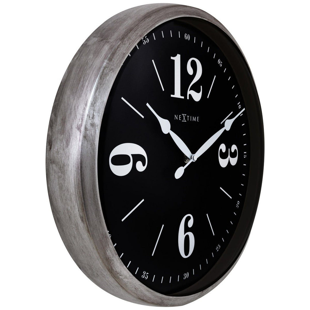 Vægur 39cm - Lydløs - Hvid - Metal - "Classic"