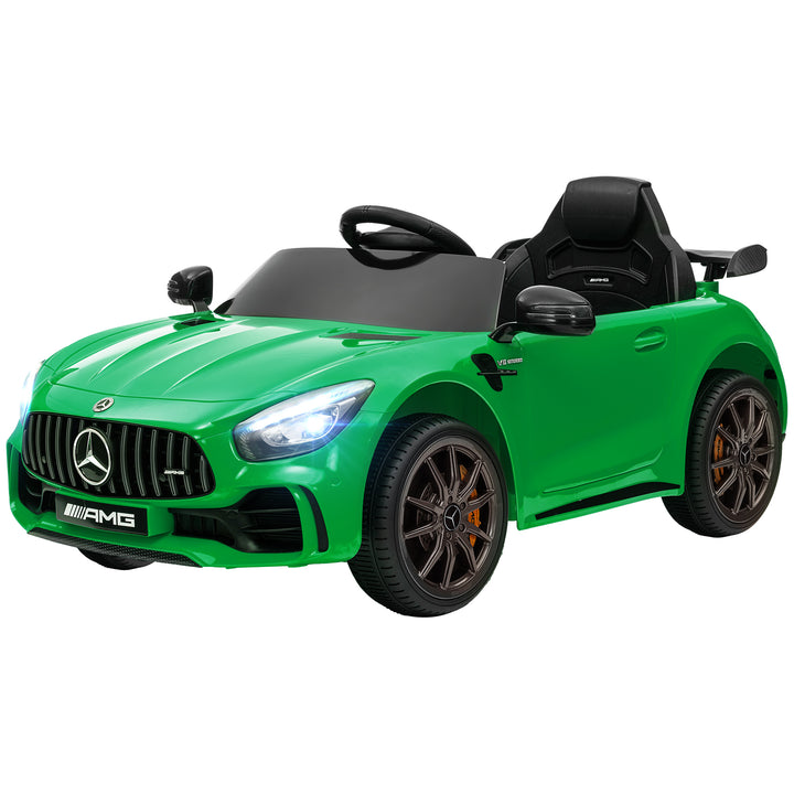 Elbil til børn, mercedes, 3-5 km/t, fjernbetjening, lys og musik, grøn