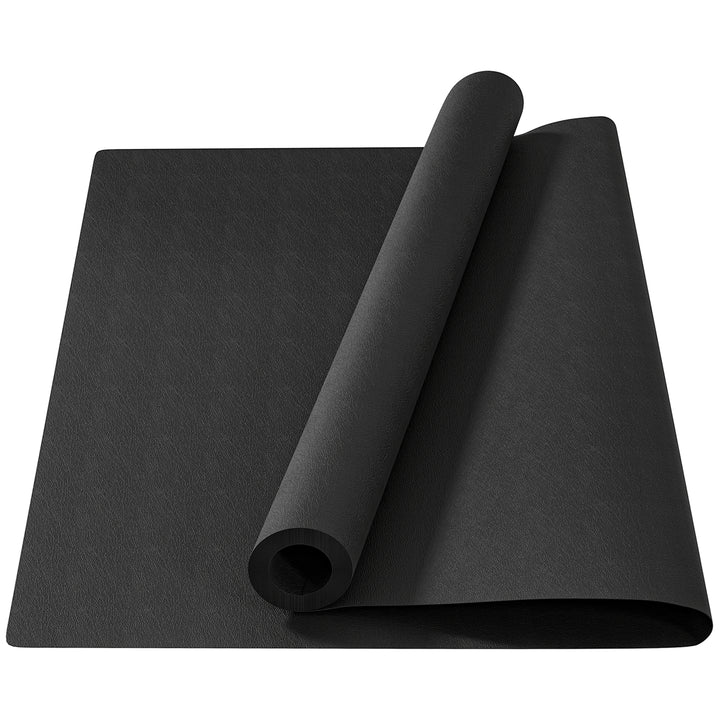 Gulvmåtte til fitnessudstyr skridsikker fitnessmåtte 4 mm tykk underlagsmåtte 200 x 100 cm sort