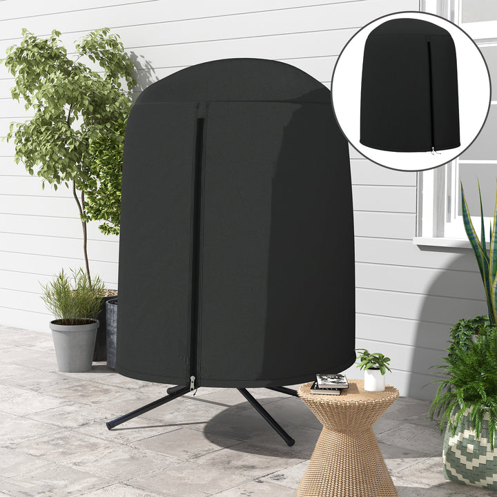 Beskyttelsesbetræk til hængestole, vandtæt, støvtæt, polyester, Ø128 x 190 cm, sort
