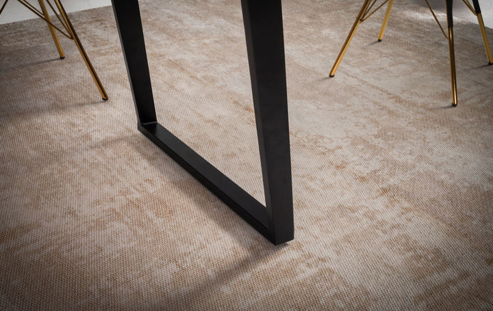 Spisebord 160x80x76 cm akacie massivt træ/metal spisebord trækant