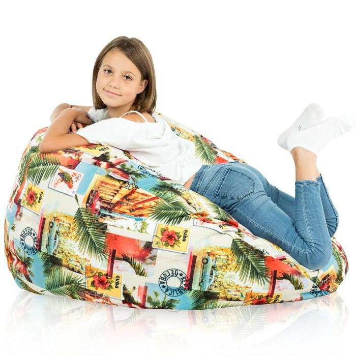 Large Bean Bag Chair XL - Premium Printed Fabric