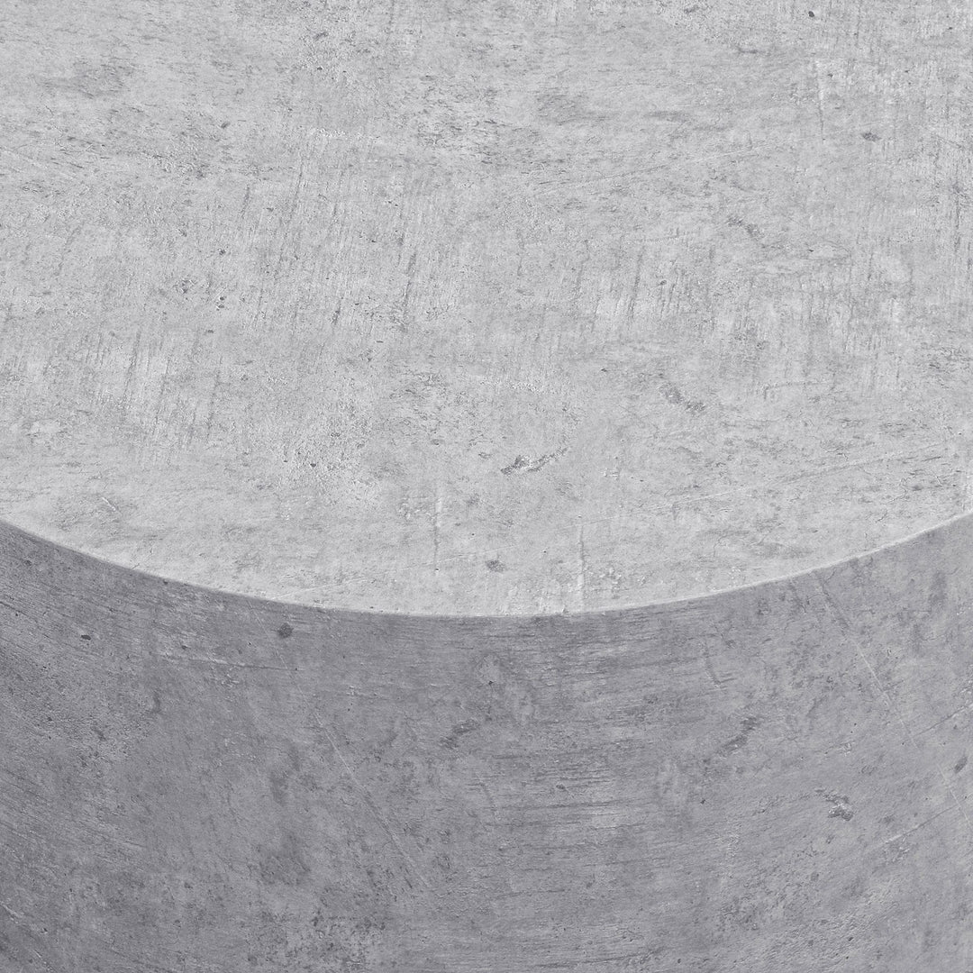 MONOBLOC sofabord 60x60x30 cm i betonlook grå, designer rundt stuebord, lounge sofabord, moderne sofabord