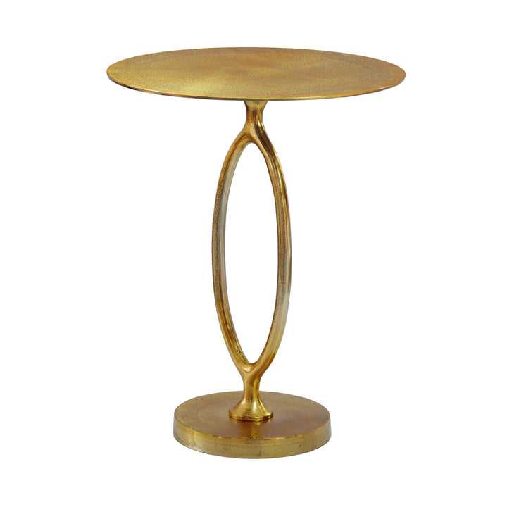 Rundt Sidebord 44 cm i Guld Aluminium – Moderne Designbord