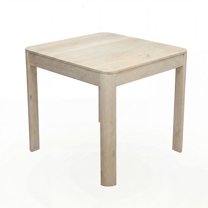 Kvadratisk Spisebord 80x80 cm i Massivt Mangotræ White Wash – Designbord