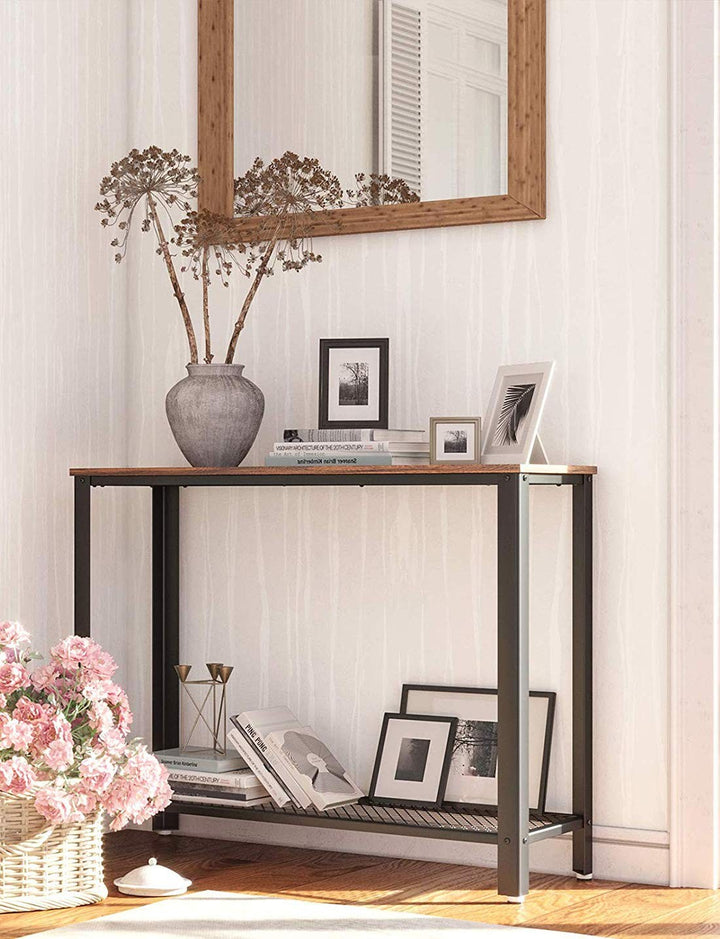 Konsolbord, 101,5 x 35 x 80 cm, brun