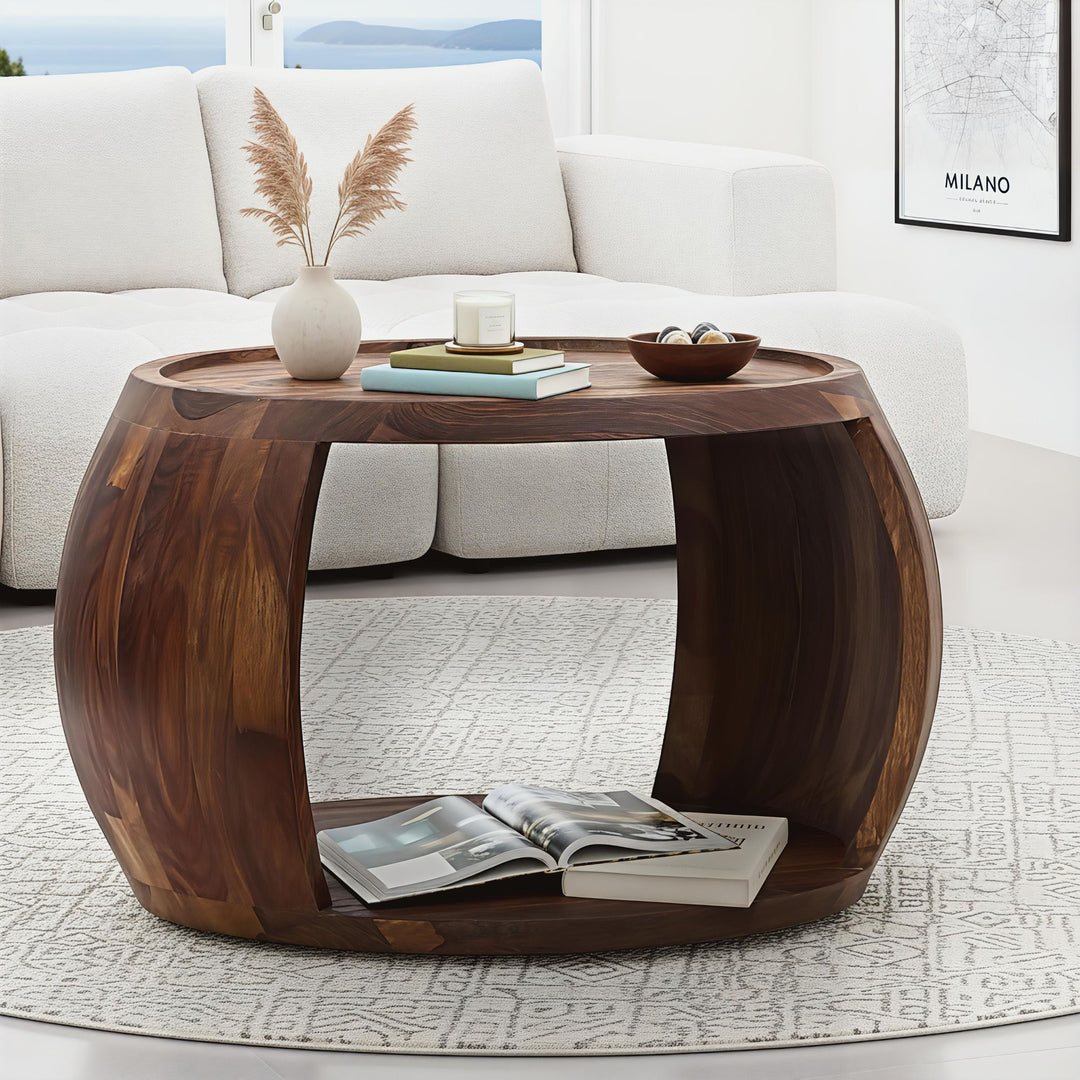 Sofabord 60x60x36 cm massivt sheeshamtræ