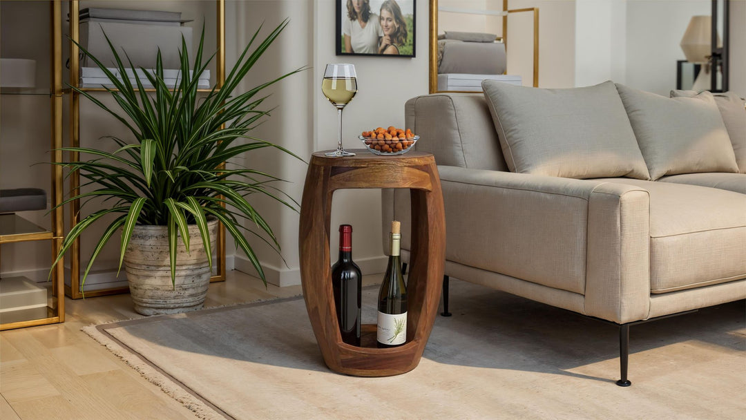 Sidebord 30x30x45 cm massivt sheeshamtræ