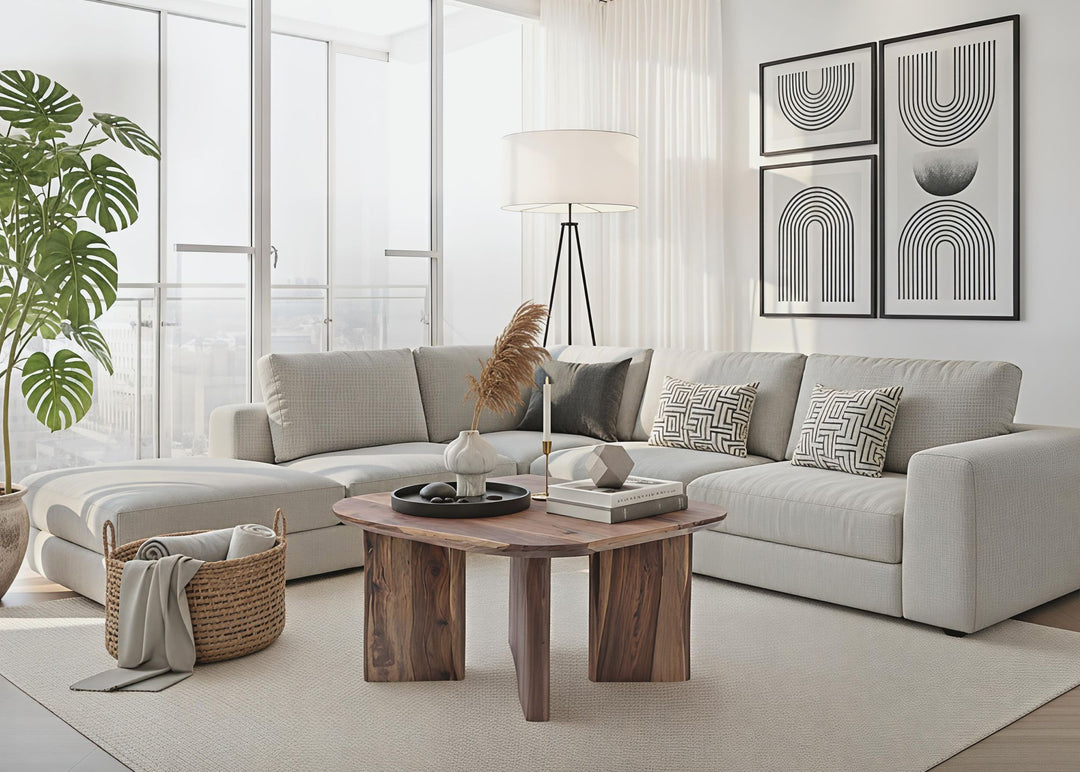 Sofabord 60x60x32 cm massivt sheeshamtræ