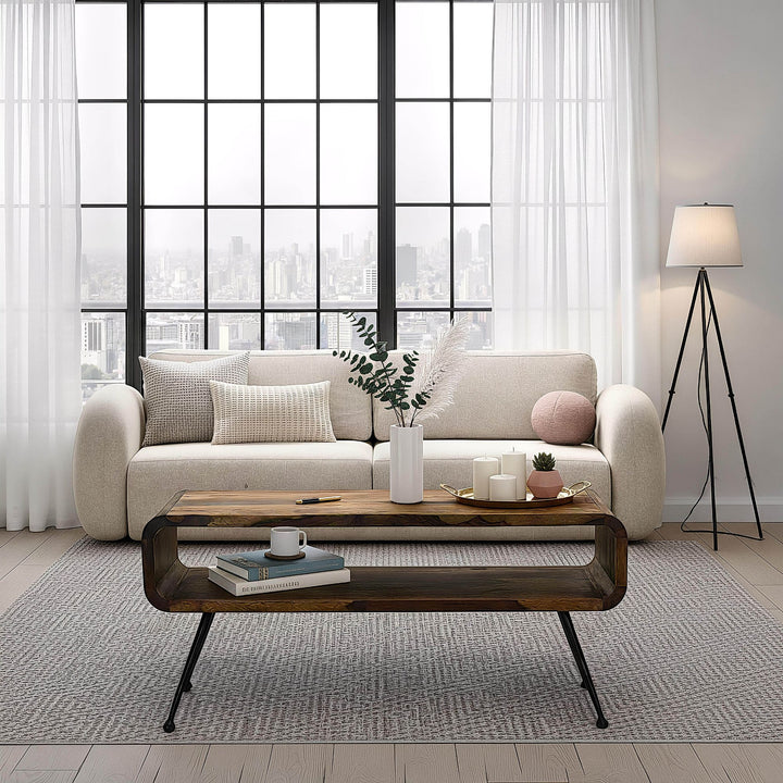 Opbevaringsskammel – Ø 40 x H 45 cm, rund stofopbevaringsskammel med boho-design