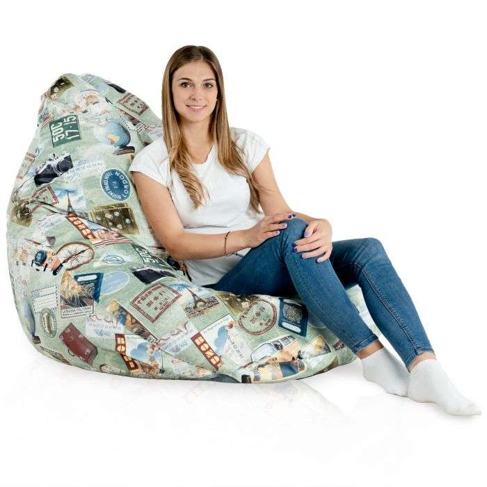 Drop XXL Highback Bean Bag Chair - Premium Printed Fabric