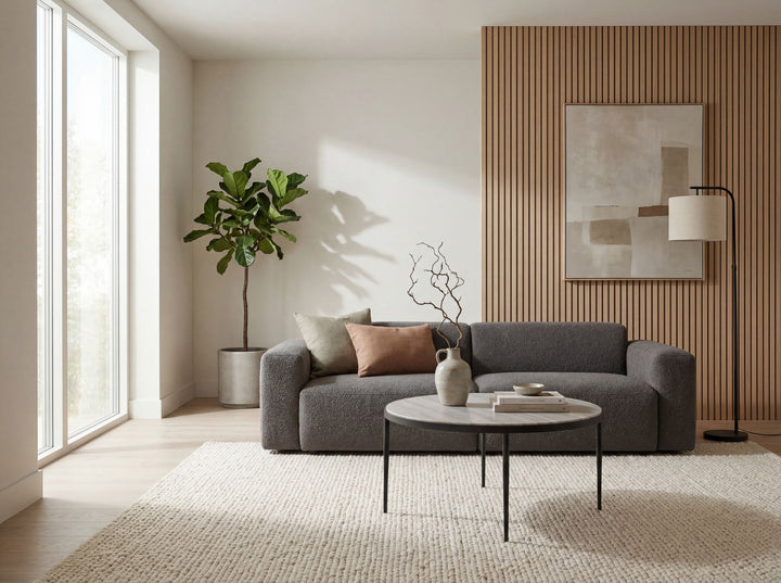 Rundt Sofabord 70 cm i Metal med Hvid Toronto Marmorbordplade – Elegant Designbord