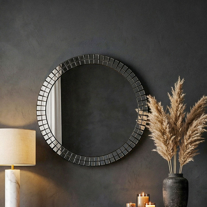 Vægspejl rundt 60cm - Art Deco spejl - vægspejl, diameter: 60 cm