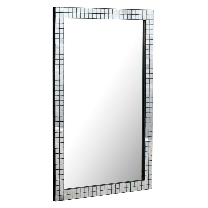 Vægspejl 60x90 cm med mosaikramme - rektangulært spejl, håndlavet