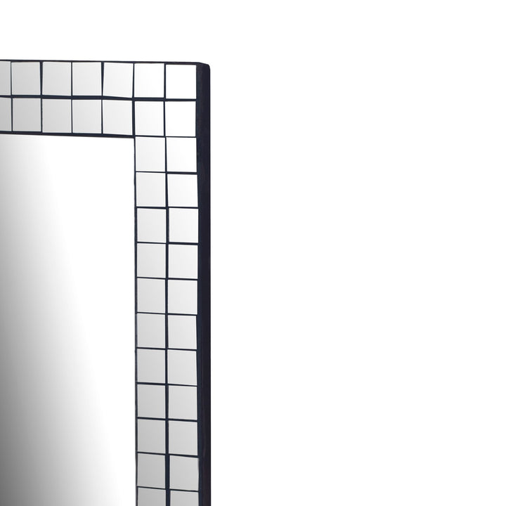 Vægspejl 60x90 cm med mosaikramme - rektangulært spejl, håndlavet