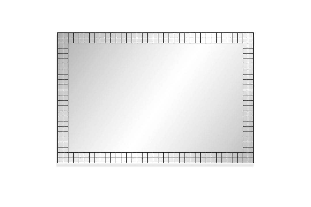 Vægspejl 60x90 cm med mosaikramme - rektangulært spejl, håndlavet