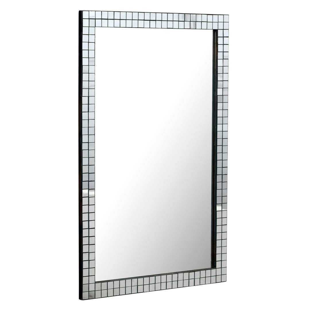 Vægspejl 60x90 cm med mosaikramme - rektangulært spejl, håndlavet