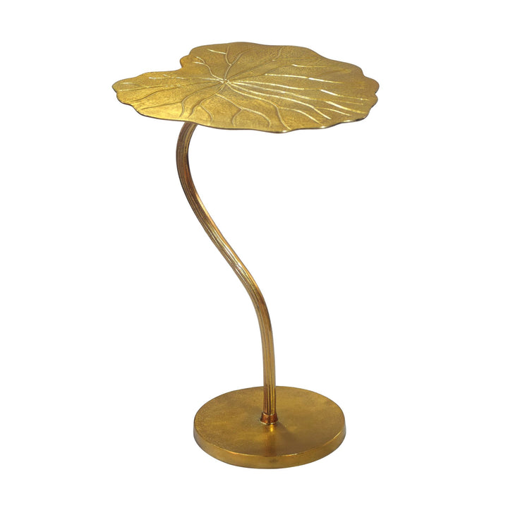 Sidebord 40x38 cm i Guld Aluminium – Bladdesign Moderne Designbord