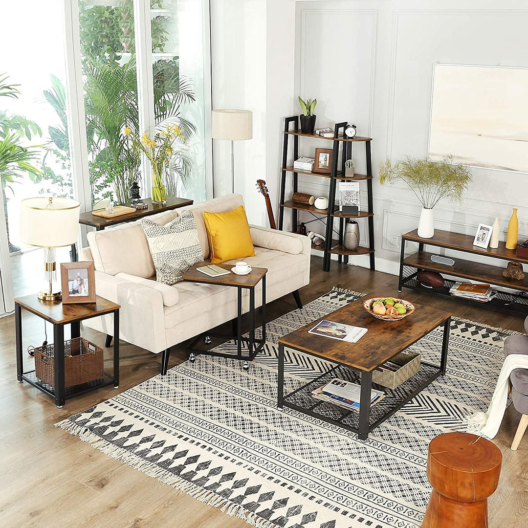 Sidebord i industriel stil, 45 x 45 x 55 cm