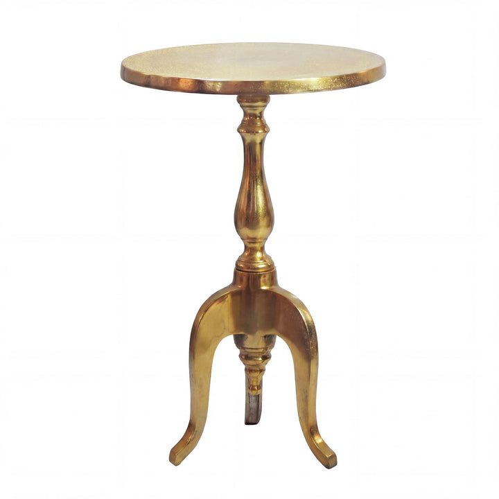 Rundt Sidebord 35 cm i Guld Aluminium – Moderne Designbord