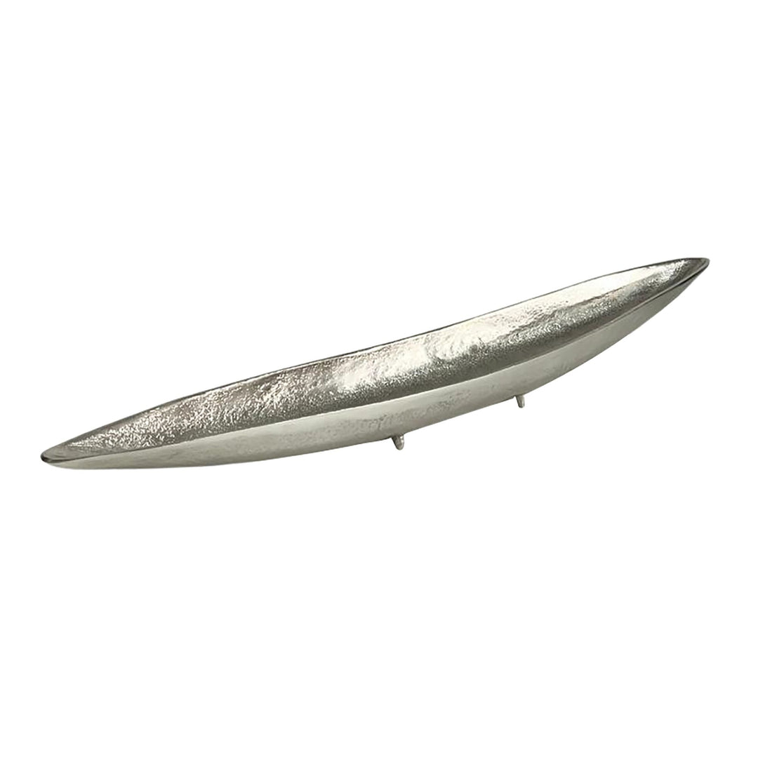 Dekorationsskål i aluminium - 80 cm - Sølvfarvet - Håndlavet