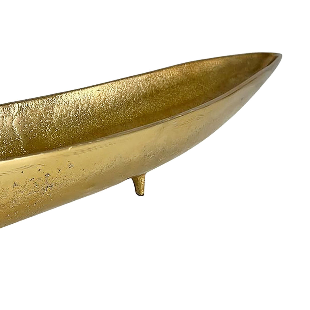 Dekorationsskål i aluminium - 60 cm - Guldfarvet - Håndlavet