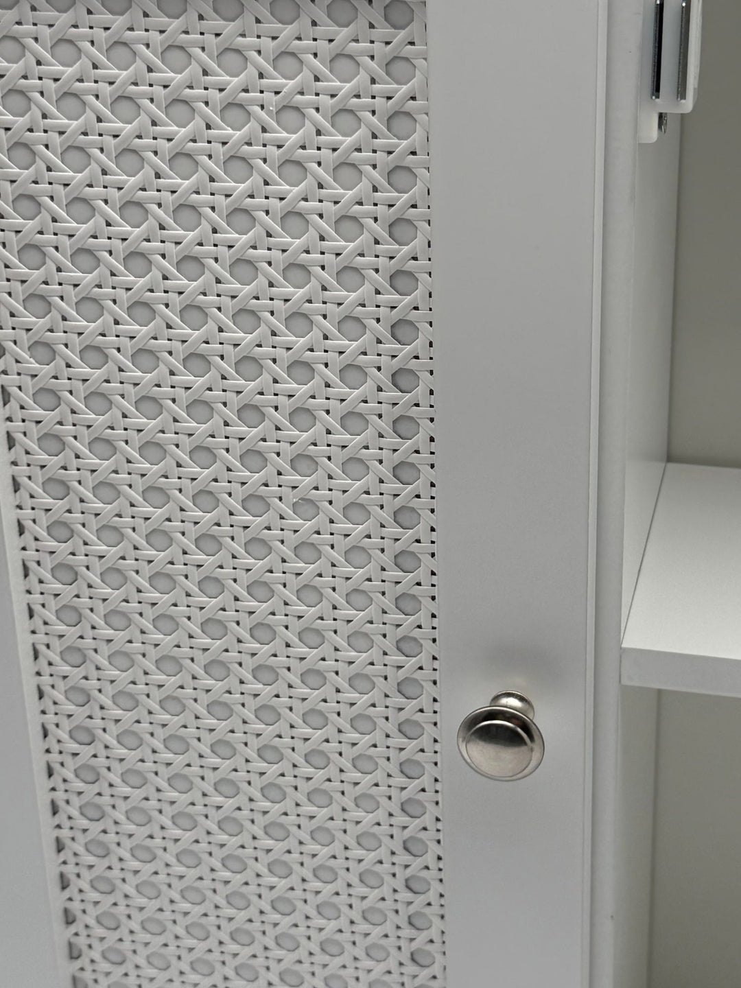 Spejlskab hvidt 60cm - Vægskab til badeværelse med 1 spejldør