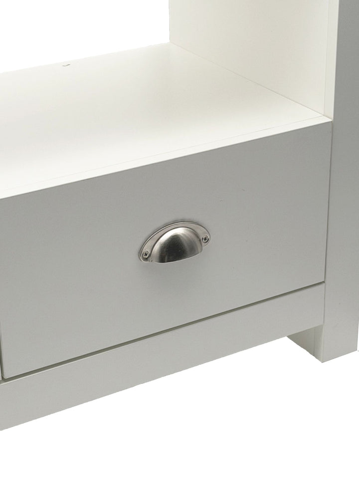 Lowboard TV-møbel hvid 85 cm - Kompakt TV-møbel med to skuffer