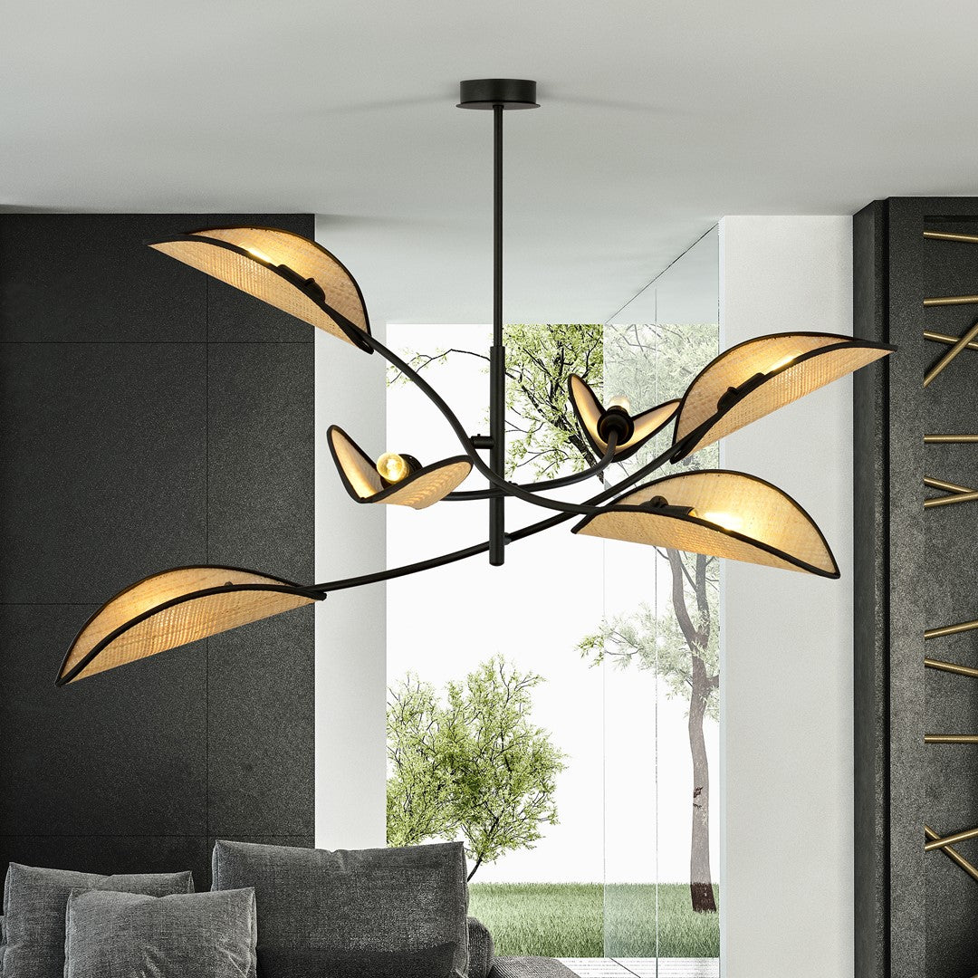 LOTUS 6 BLACK/RATTAN