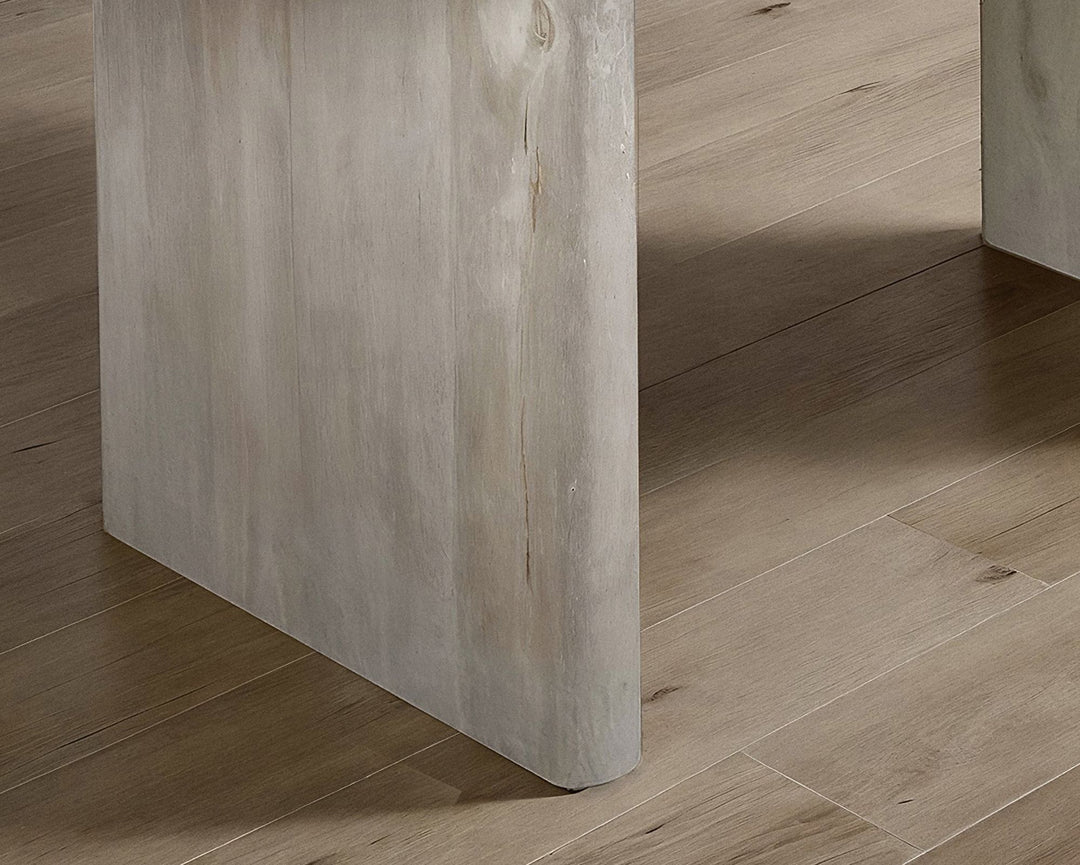 Designer skrivebord 180x90x75 cm i massivt træ, computerbord retro-stil, hjemmekontor skrivebord, nyreformet i hvid