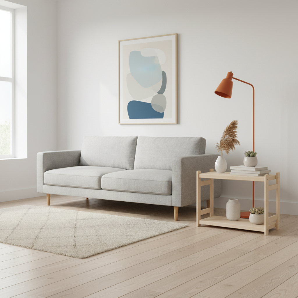 Modulær reol i bøg, 2 hylder, 45 × 60 × 33 cm