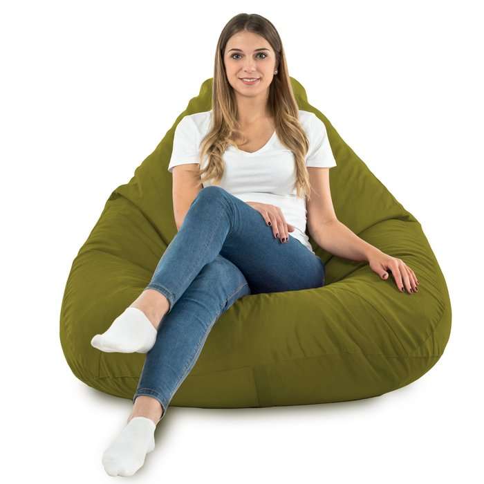 Drop XXL Highback Bean Bag Chair - Soft Velvet