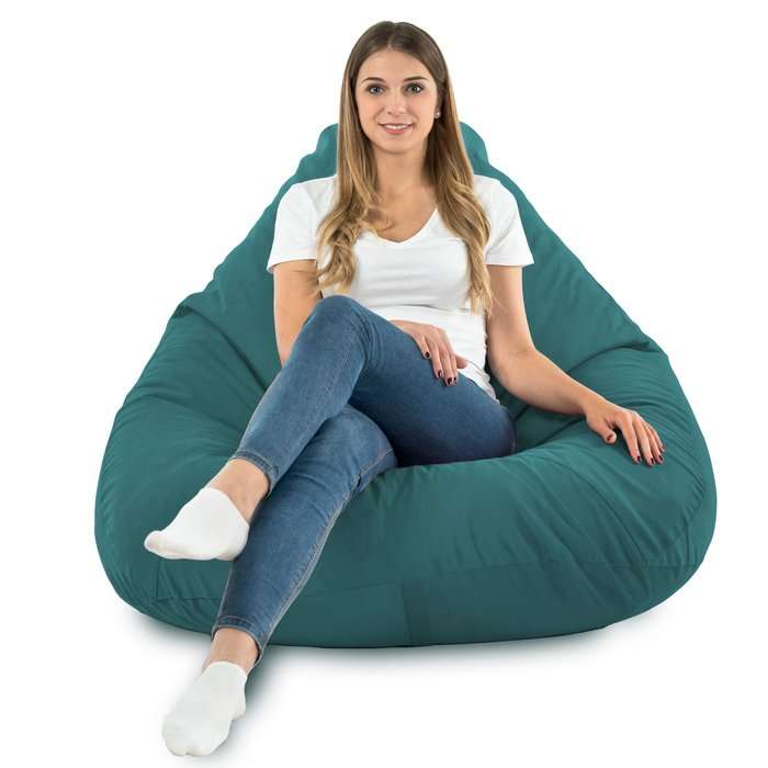 Drop XXL Highback Bean Bag Chair - Soft Velvet